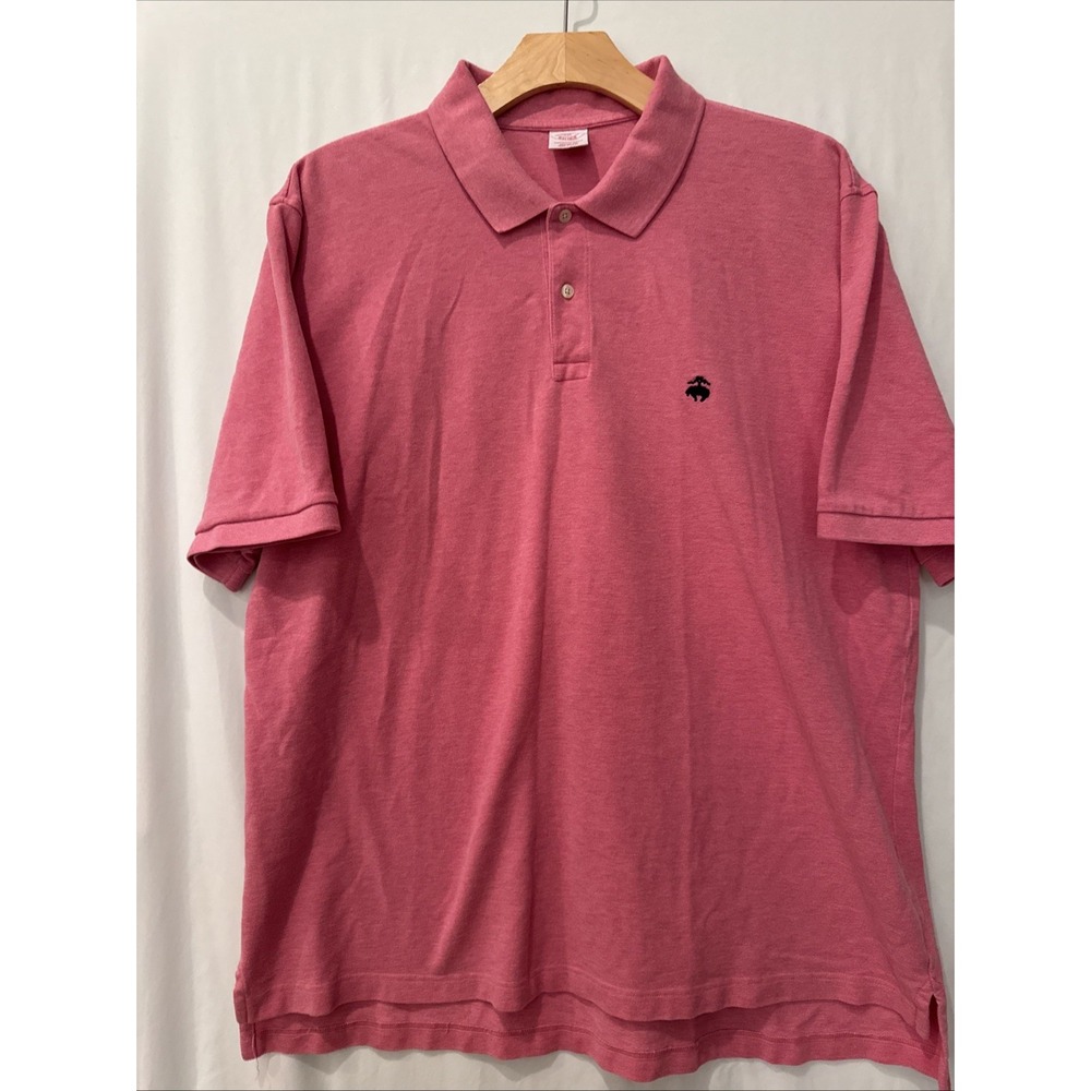 Brooks Brothers 1818 Performance Polo Mens XXL Pink Cotton Logo